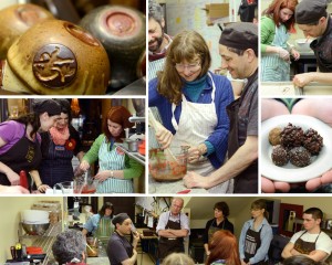 Making artisan truffles at Dancing Lion Chocolate's kitchen