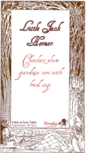 Fable at Your Table Dinner: Little Jack Horner