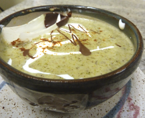 Cream of Broccoli Soup w White Chocolate