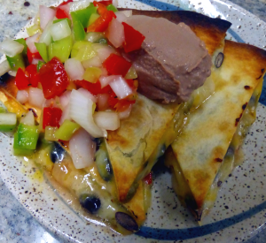 Black Bean Quesadilla with Chocolate