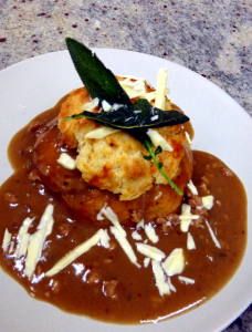 Cheese biscuits & chocolate gravy