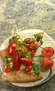 Chocolate Crust Garden Pizza