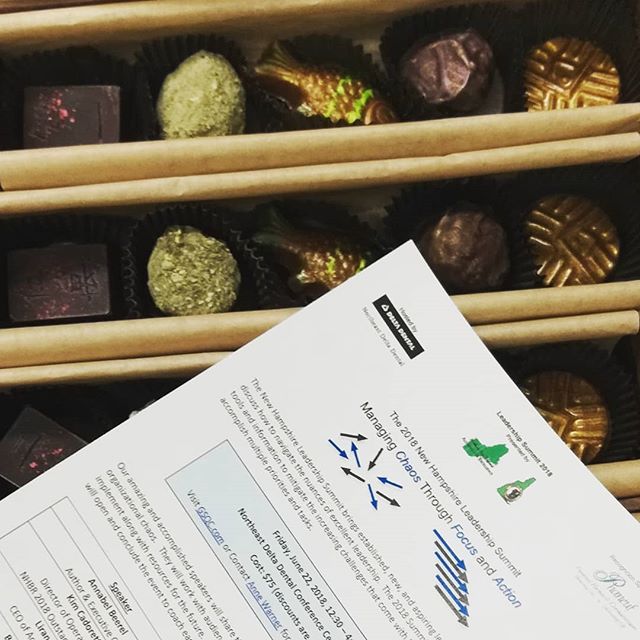 Speaker gifts for the upcoming Granite State Quality Council's 2018 Leadership Summit: Managing Chaos Through Focus and Action. If that doesn't describe life at Dancing Lion Chocolate, I'm not sure what does. Still time to register for the event.#chocolatier #leadership #baldrige @nhbaldrige #gift #boxofchocolates