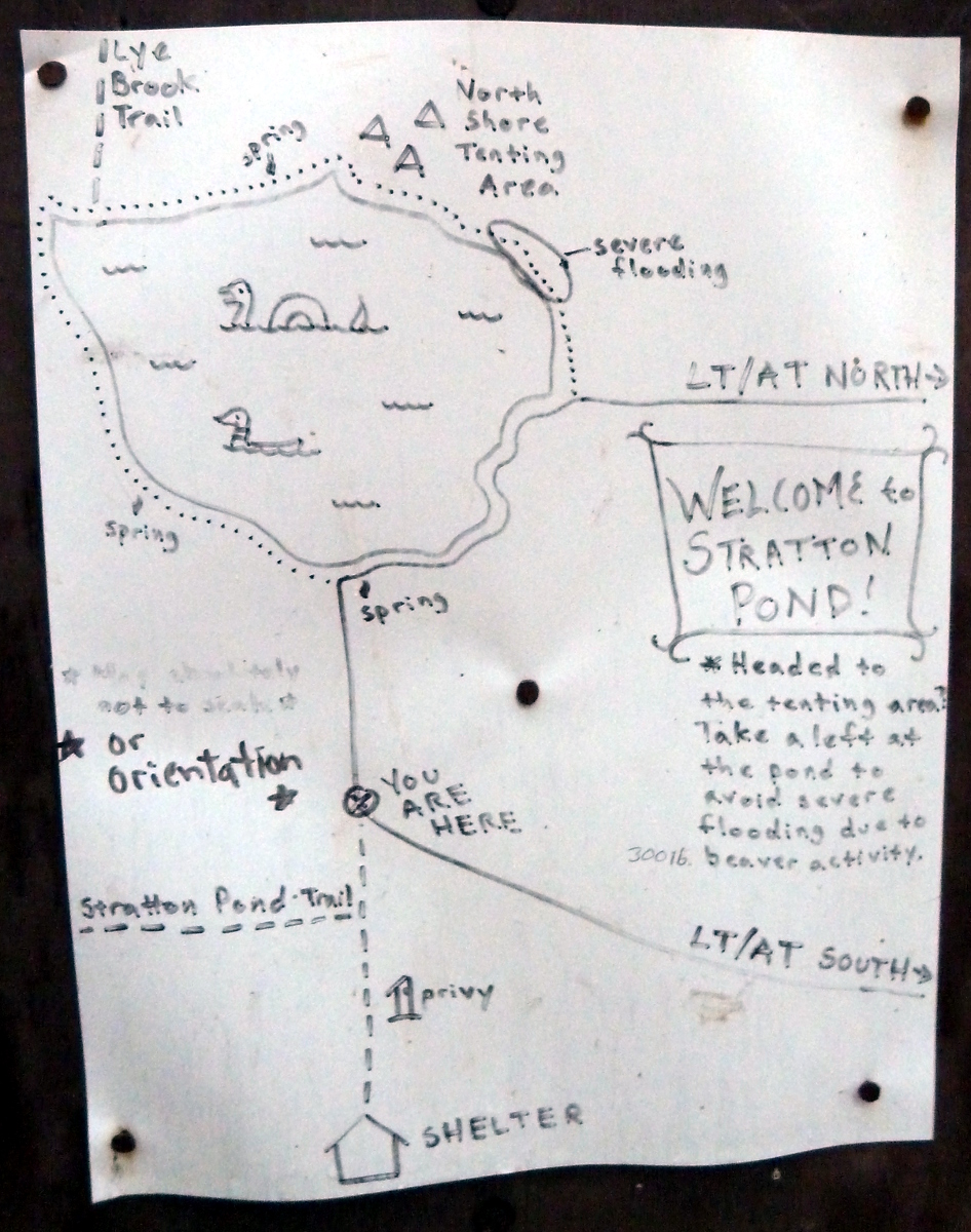 Here be monsters, which didn't stop this Hiker from a bath and hairwash.