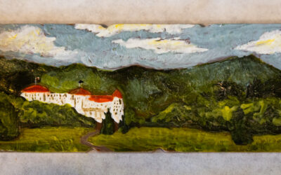 Mount Washington Hotel painted on chocolate