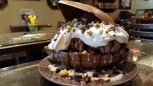 Premium Cacao Pod Banana Split Sundae