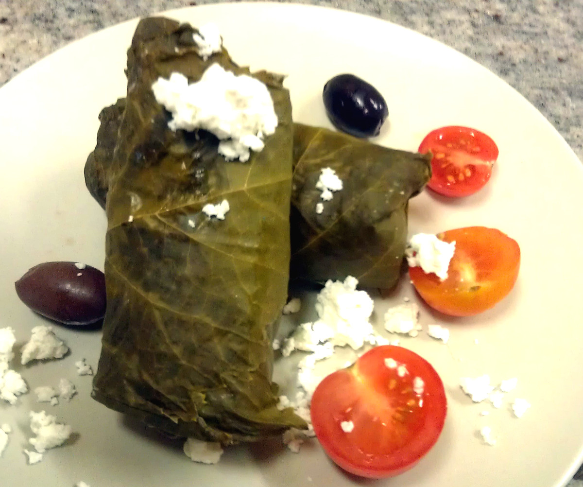 Stuffed Grape Leaves with Dark Milk Chocolate