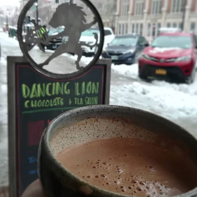 Taking stock of the morning with a bowl of Drinking Chocolate. Been dodging press crews on the way to the Shop each day...it's Presidential Primary season here in New Hampshire.#chocolatier #dayinthelife #drinkingchocolate #newhampshire